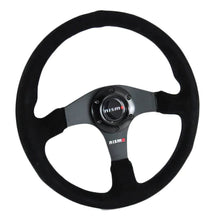 Load image into Gallery viewer, Brand New 14&quot; NISMO Style Racing Black Stitching Leather Suede Sport Steering Wheel w Horn Button