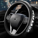 Brand New Universal Dodge Ram Black PVC Leather Steering Wheel Cover 14.5