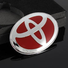 Load image into Gallery viewer, BRAND NEW JDM RED TOYOTA EMBLEM FOR STEERING WHEEL 47MM X 68MM