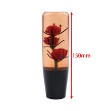 Load image into Gallery viewer, Brand New 1PCS Universal 15CM JDM Clear Red Real Flowers Manual Car Black Base Racing Stick Shift Knob M8 M10 M12