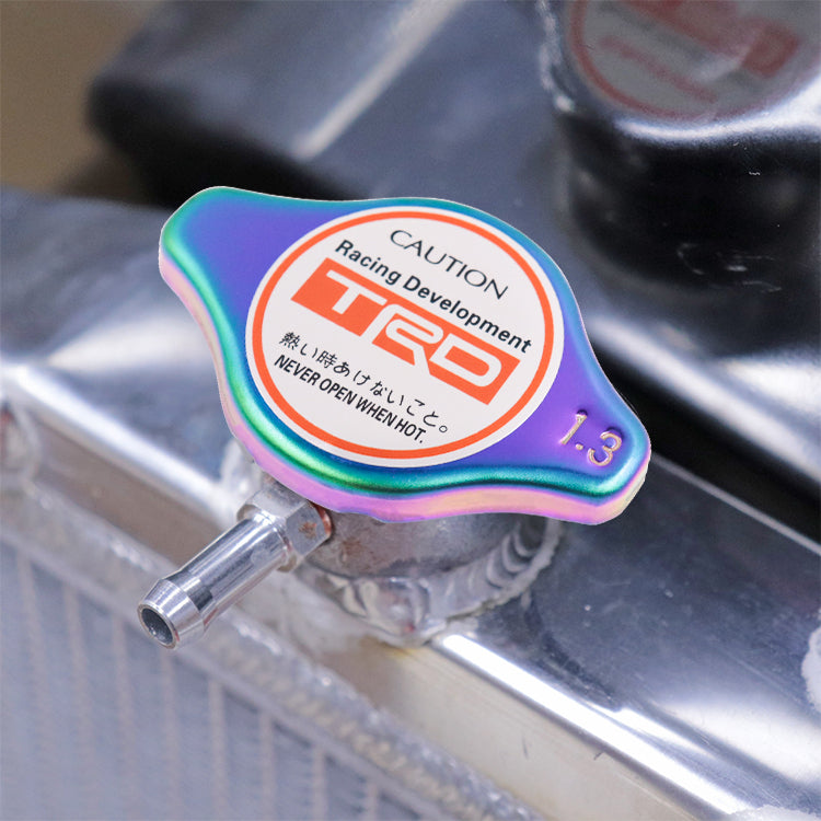 Brand New JDM 1.3bar 9mm TRD Neo-Chrome Racing Cap High Pressure Radiator Cap For Toyota