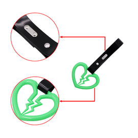 Brand New Broken Heart Green JDM TSURIKAWA Subway Bus Handle Strap Charm Drift