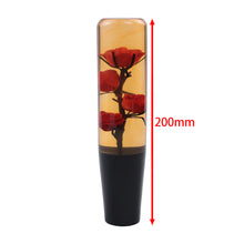 Load image into Gallery viewer, Brand New 1PCS Universal 20CM JDM Clear Red Real Flowers Manual Car Black Base Racing Stick Shift Knob M8 M10 M12