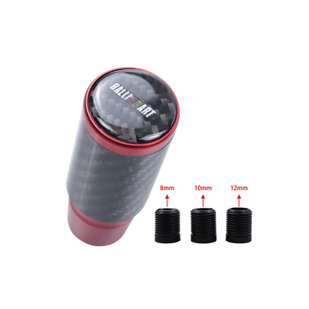 Brand New Universal Ralliart Red Real Carbon Fiber Racing Gear Stick Shift Knob For MT Manual M12 M10 M8