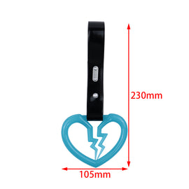 Brand New Broken Heart Black Handle Glow in the Dark JDM TSURIKAWA Ring Subway Train Bus Handle Strap Charm Drift
