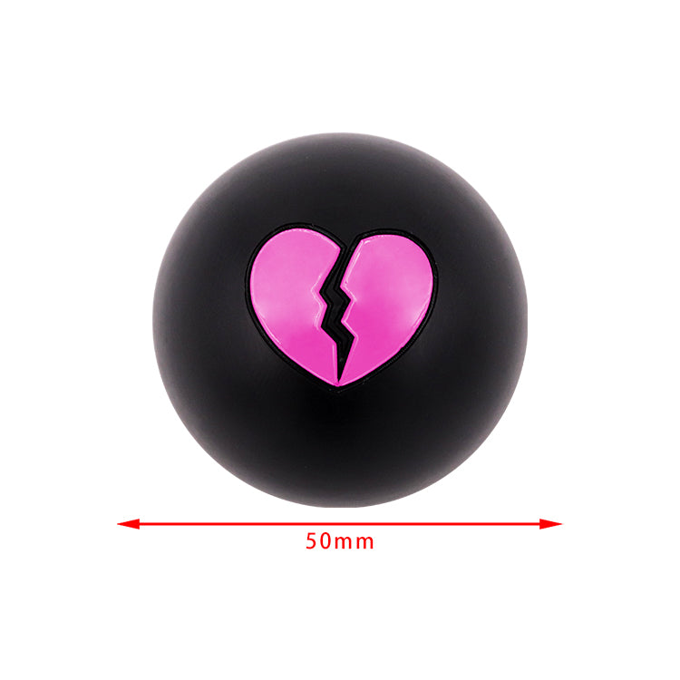 BRAND NEW JDM BROKEN HEART Gear Shifter Black Ball Manual Gear Stick Shift Knob w/ Adapters