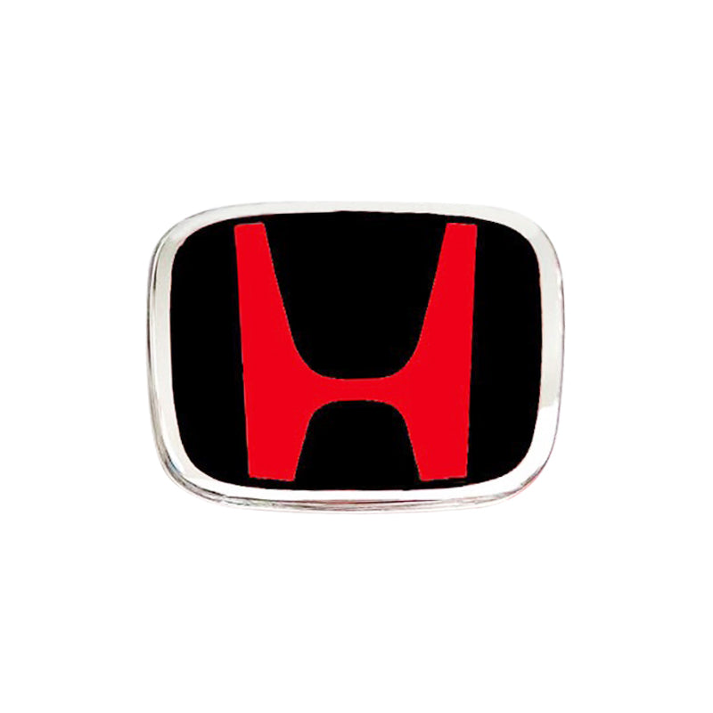 BRAND NEW JDM BLACK/RED H EMBLEM FOR STEERING WHEEL CIVIC & ACCORD 50MM X 40MM