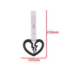 Load image into Gallery viewer, Brand New Broken Heart Carbon Fiber JDM TSURIKAWA Subway Bus Handle Strap Charm Drift