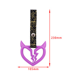 Brand New V3 Devil Broken Heart Purple JDM TSURIKAWA Subway Bus Handle Strap Charm Drift