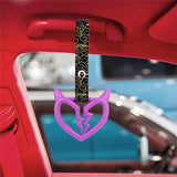 Brand New V3 Devil Broken Heart Purple JDM TSURIKAWA Subway Bus Handle Strap Charm Drift