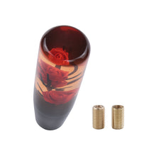 Load image into Gallery viewer, Brand New 1PCS Universal 15CM JDM Clear Red Real Flowers Manual Car Black Base Racing Stick Shift Knob M8 M10 M12