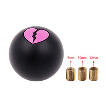 Load image into Gallery viewer, BRAND NEW JDM BROKEN HEART Gear Shifter Black Ball Manual Gear Stick Shift Knob w/ Adapters