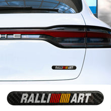 Load image into Gallery viewer, Brand New 1PCS Ralliart Real Carbon Fiber Black Car Trunk Side Fenders Door Badge Scratch Guard Sticker