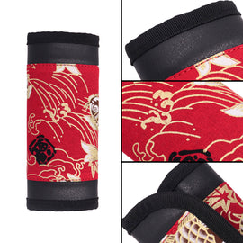 Brand New JDM Sakura Koi FIsh Red Universal Car Handbrake PU Leather Sleeves Cover Kit