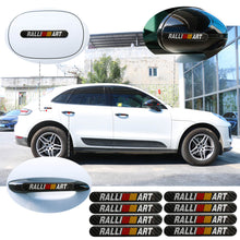 Load image into Gallery viewer, Brand New 8PCS Ralliart Real Carbon Fiber Black Car Trunk Side Fenders Door Badge Scratch Guard Sticker