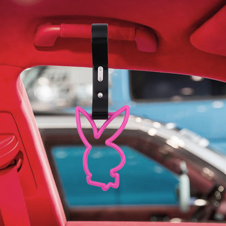 Brand New Playboy Bunny Shaped Purple JDM TSURIKAWA Subway Bus Handle Strap Charm Drift