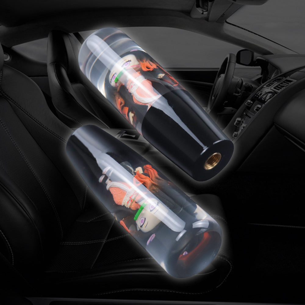 Brand New Universal Anime Character Crystal Clear Stick Car Manual Gear Shift Knob Shifter Lever Cover