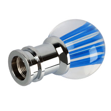Load image into Gallery viewer, Brand New Universal Jdm Round Ball Crystal Clear Blue Stripes Manual Car Racing Gear Shift Knob Shifter M12 M10 M8