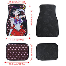 Load image into Gallery viewer, Brand New 4PCS UNIVERSAL ANIME SAILOR MARS Racing Fabric Car Floor Mats Interior Carpets