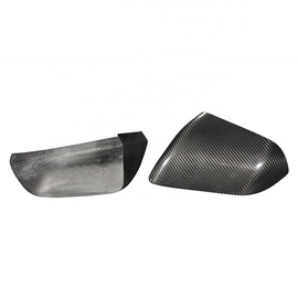 Brand New 2015-2021 Mustang Real Carbon Fiber Side Mirror Cover Caps For Without Signal Light
