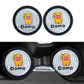 Brand New 2PCS Domo Real Carbon Fiber Car Cup Holder Pad Water Cup Slot Non-Slip Mat Universal