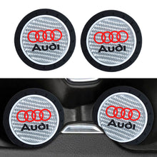 Load image into Gallery viewer, Brand New 2PCS Audi Real Carbon Fiber Car Cup Holder Pad Water Cup Slot Non-Slip Mat Universal