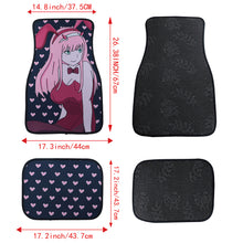 Load image into Gallery viewer, Brand New 4PCS UNIVERSAL ANIME GIRLS Racing Fabric Car Floor Mats Interior Carpets