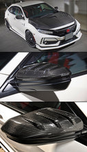 Load image into Gallery viewer, Brand New Real Carbon Fiber Side Mirror Cover Cover Trim Mugen Style For Honda Civic 10th Gen 2016-2021