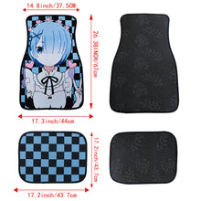 Load image into Gallery viewer, Brand New 4PCS UNIVERSAL ANIME HENTAI Racing Fabric Car Floor Mats Interior Carpets