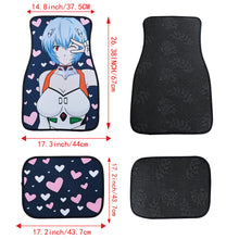 Load image into Gallery viewer, Brand New 4PCS UNIVERSAL ANIME GIRLS Racing Fabric Car Floor Mats Interior Carpets