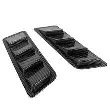 Load image into Gallery viewer, BRAND NEW UNIVERSAL 2PCS Carbon Fiber Look Car Hood Vent Scoop Louver Bonnet Vent Air Flow