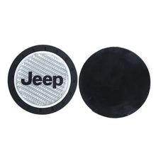 Load image into Gallery viewer, Brand New 2PCS Jeep Real Carbon Fiber Car Cup Holder Pad Water Cup Slot Non-Slip Mat Universal