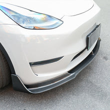 Load image into Gallery viewer, BRAND NEW 2020-2023 Tesla Model Y V Style Front Bumper Lip Real Carbon Fiber