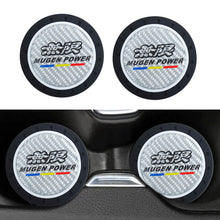 Load image into Gallery viewer, Brand New 2PCS MUGEN POWER Real Carbon Fiber Car Cup Holder Pad Water Cup Slot Non-Slip Mat Universal