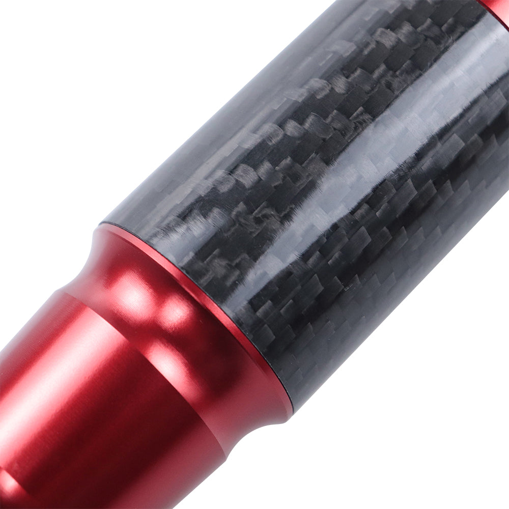 Brand New Universal TRD Red Real Carbon Fiber Racing Gear Stick Shift Knob For MT Manual M12 M10 M8