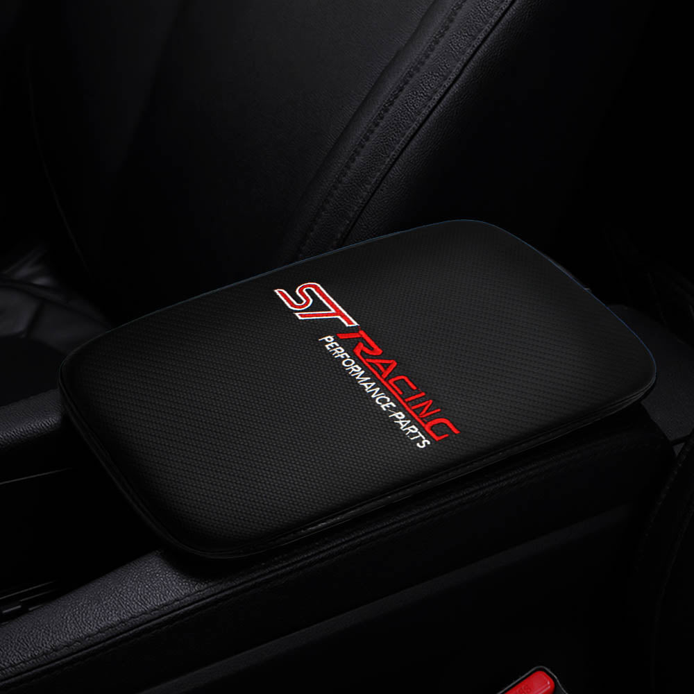 BRAND NEW UNIVERSAL ST RACING Car Center Console Armrest Cushion Mat Pad Cover Embroidery