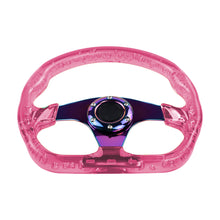 Load image into Gallery viewer, Brand New JDM Universal 6-Hole 326mm Vip Pink Crystal Bubble Neo Spoke Steering Wheel