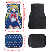 Load image into Gallery viewer, Brand New 4PCS UNIVERSAL ANIME SAILOR MOON Racing Fabric Car Floor Mats Interior Carpets