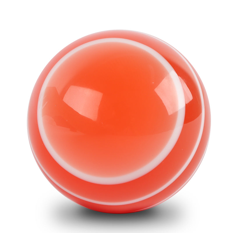 Brand New Jdm Universal Glossy Orange W/White Stripes Round Ball Shifter Shift Knob M8 M10 M12