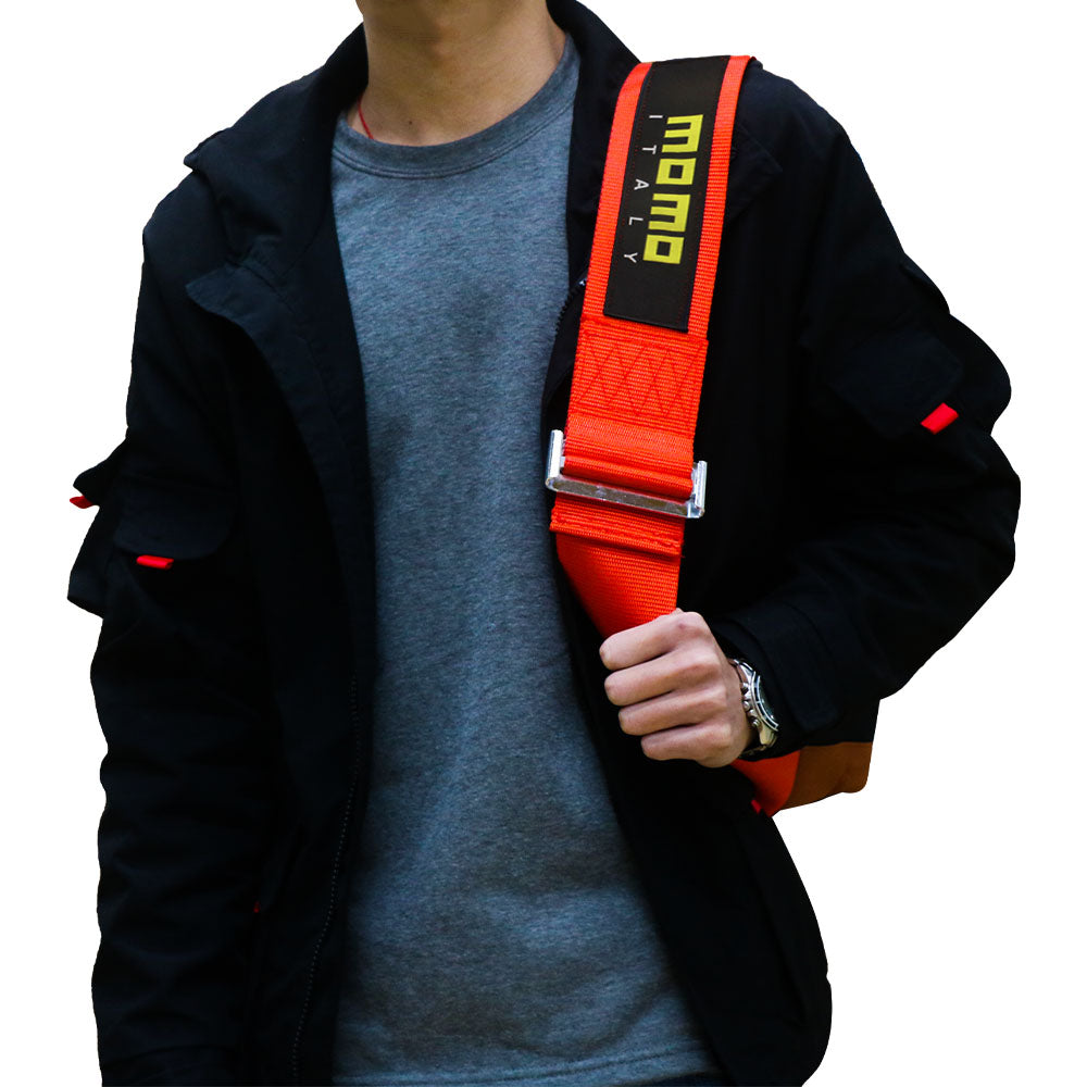 Brand New JDM Momo Bride Racing Red Harness Adjustable Shoulder Strap Back Pack