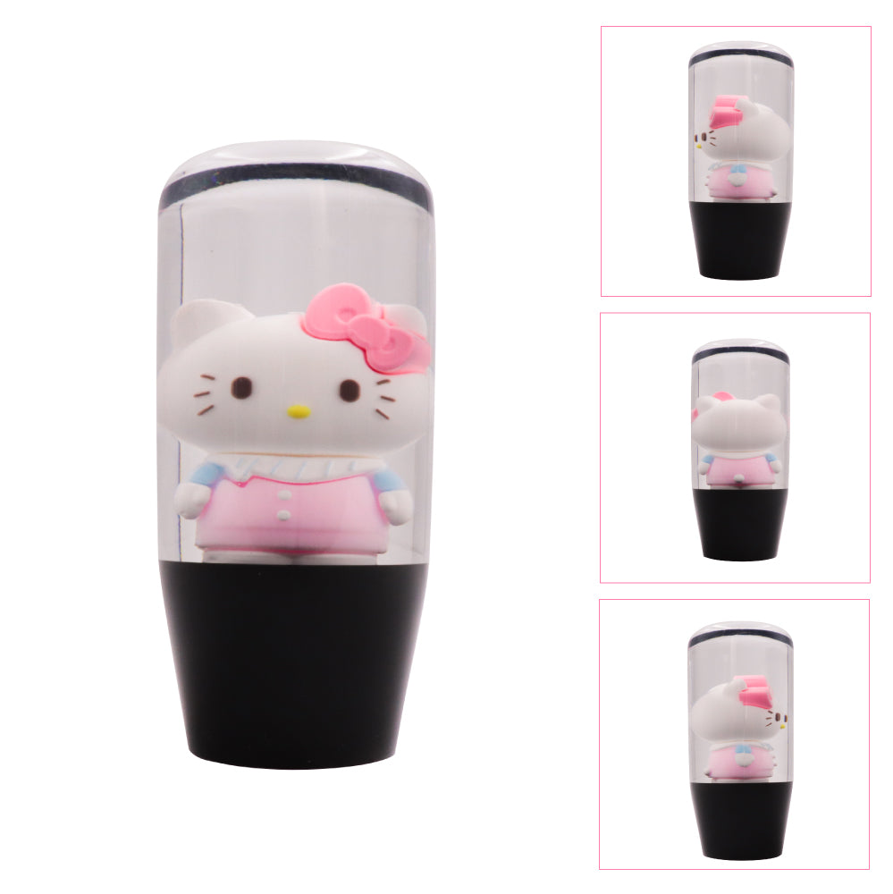 Brand New Universal Hello Kitty Character Crystal Clear Stick Car Manual Gear Shift Knob Shifter Lever Cover