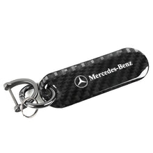 Load image into Gallery viewer, Brand New Universal 100% Real Carbon Fiber Keychain Key Ring For Mercedes-Benz