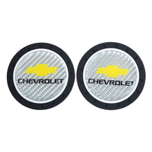 Load image into Gallery viewer, Brand New 2PCS Chevrolet Real Carbon Fiber Car Cup Holder Pad Water Cup Slot Non-Slip Mat Universal