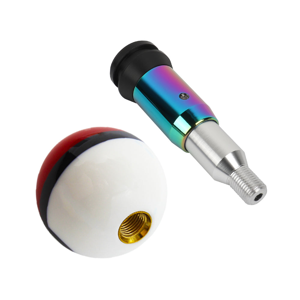 shift gear pokemon Brand New Universal Pokemon Pokeball Round Ball Shift Knob Automatic C – JK Racing Inc