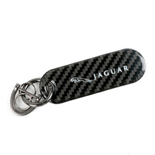 Load image into Gallery viewer, Brand New Universal 100% Real Carbon Fiber Keychain Key Ring For Jaguar