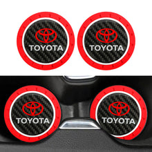 Load image into Gallery viewer, Brand New 2PCS Toyota Real Carbon Fiber Car Cup Holder Pad Water Cup Slot Non-Slip Mat Universal