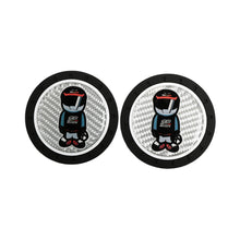 Load image into Gallery viewer, Brand New 2PCS MUGEN RACER Real Carbon Fiber Car Cup Holder Pad Water Cup Slot Non-Slip Mat Universal