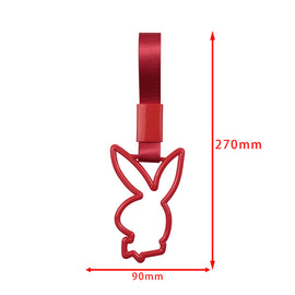 Brand New Playboy Bunny Shaped Red JDM TSURIKAWA Subway Bus Red Handle Strap Charm Drift