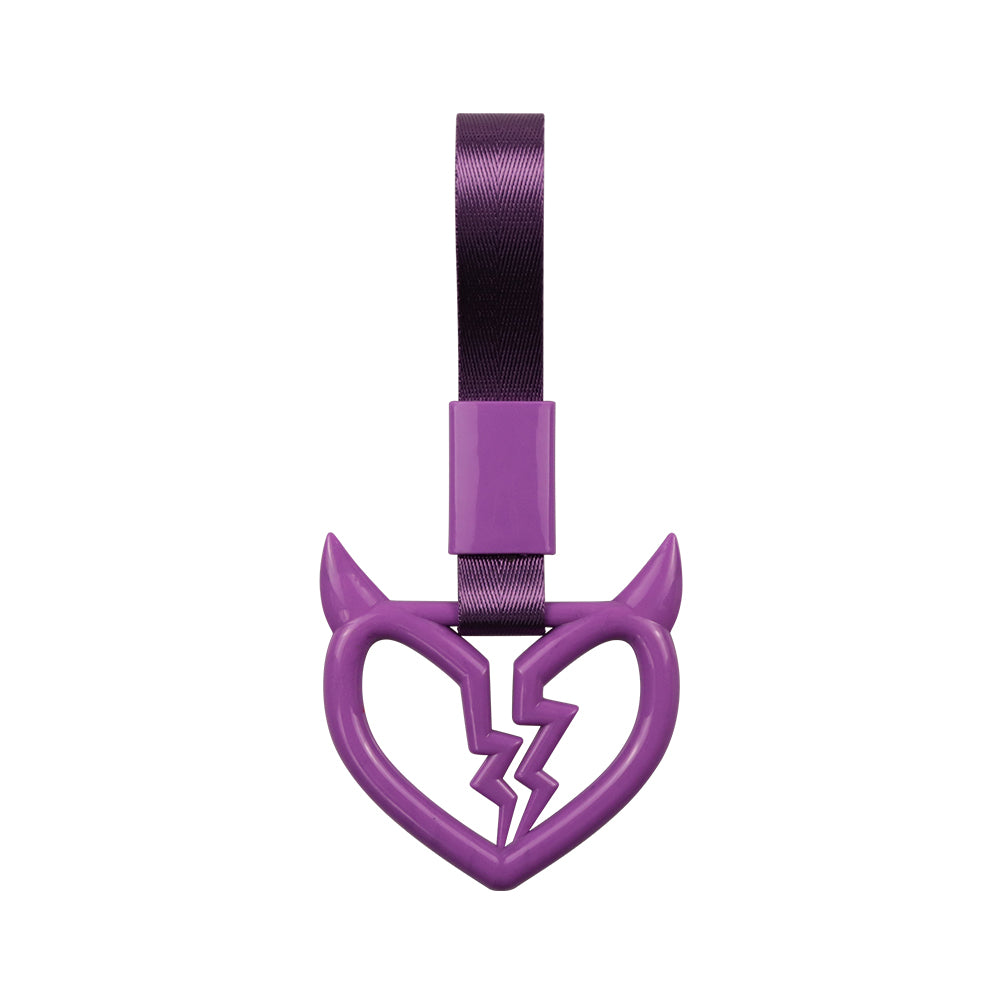 Brand New Devil Demon Broken Heart Purple JDM TSURIKAWA Ring Subway Train Bus Purple Handle Strap Charm Drift