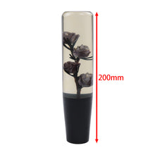 Load image into Gallery viewer, Brand New 1PCS Universal 20CM JDM Clear Purple Real Flowers Manual Car Black Base Racing Stick Shift Knob M8 M10 M12